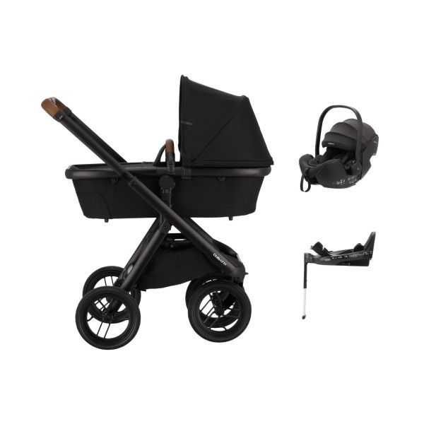 Dubatti One E6 Stroller Dark Brown / Pitch Black | Dubatti by Römer Car Seat Babysafe Pro | Vario Base 5Z — 1