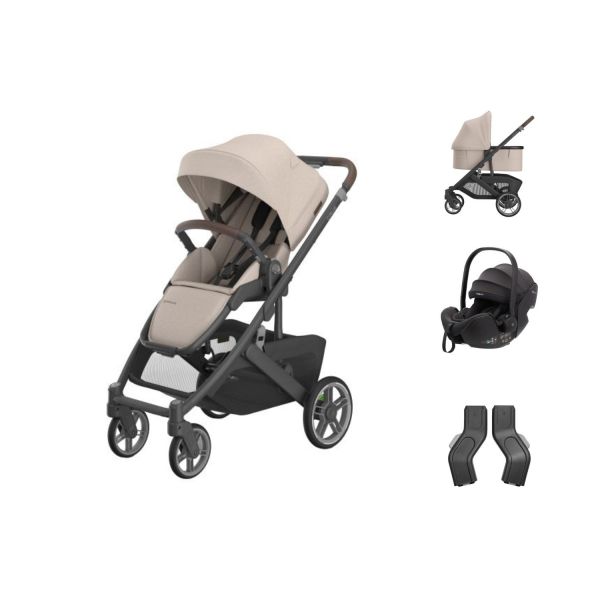 UPPAbaby Cruz V3 Stroller Ada + UPPAbaby Cruz Car Seat Adapters + Baby-Safe Pro Car Seat - Pitch Black — 1