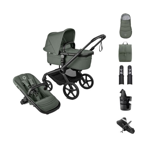 Bugaboo Fox 5 Renew 2-in-1 Stroller - Essential Bundle - Forest Green — 1